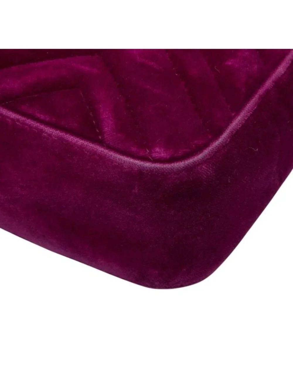Gucci GG Marmont Quilted Chain Shoulder Bag Purple Velvet